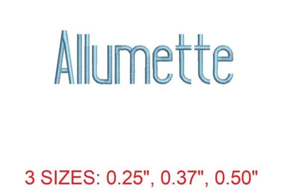 Allumette Embroidery Font: Elegant Stitching Design