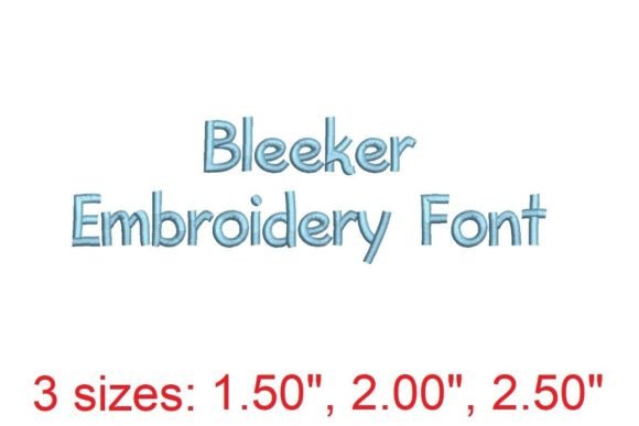 Bleeker Embroidery Font: Elevate Your Stitched Designs