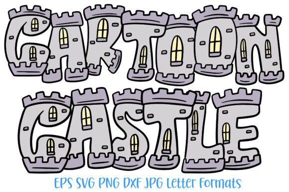 Cartoon Castle Font History Medieval ABC
