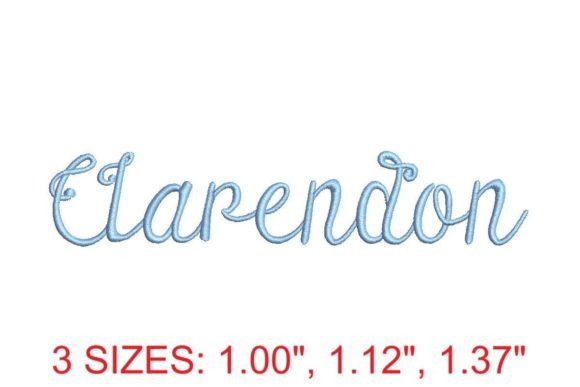 Clarendon Embroidery Font: Timeless Elegance for Your Designs