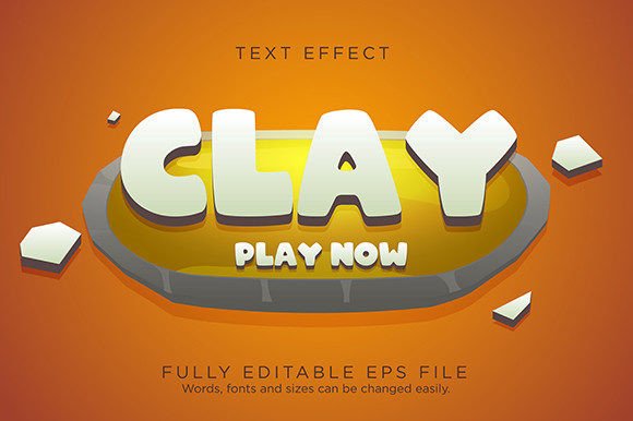 Clay Game UI Button Text Effect Font: A Creative Design Asset