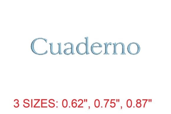 Cuaderno Embroidery Font: Elegant, Versatile Stitching