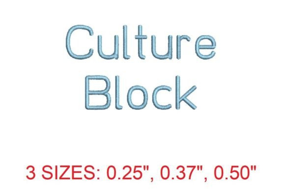 Culture Block Embroidery Font: A Creative Must-Have