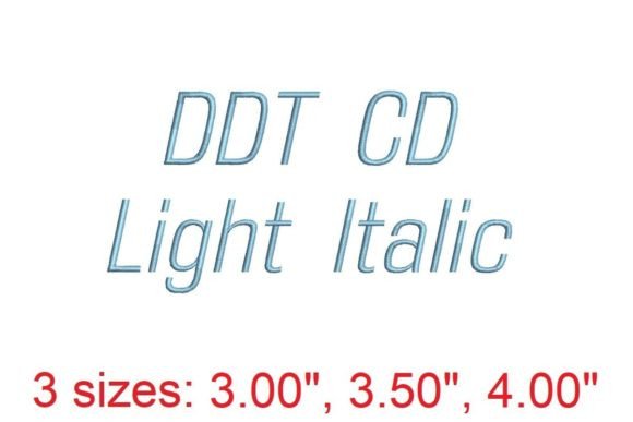 DDT CD LT IT Embroidery Font: Precision & Style