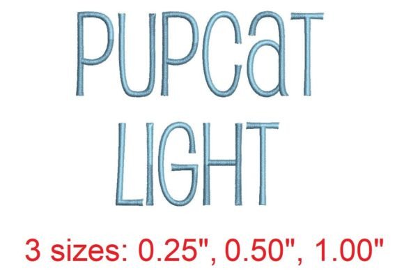 Discover the Charm of Pupcat Light Embroidery Font