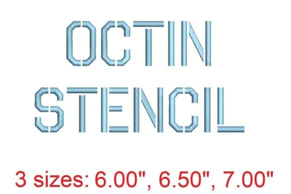 Discover the Octin Stencil Embroidery Font for Bold Projects