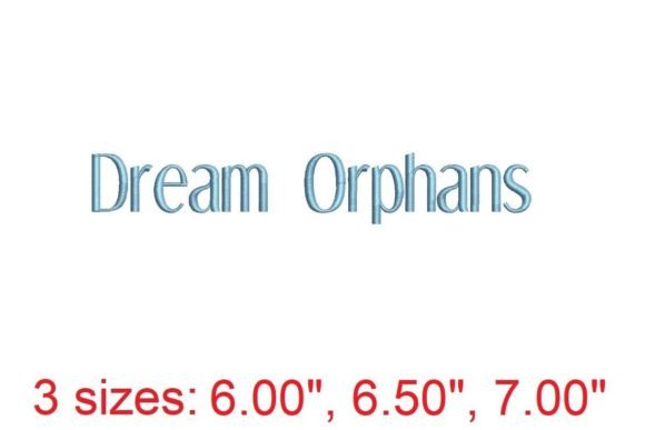 Dream Orphans Embroidery Font: Elegant Lettering for Your Projects