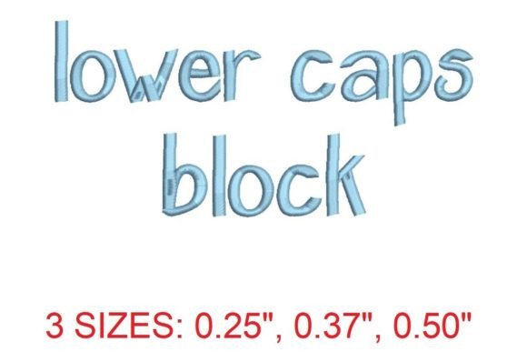 Elegant Lowercase Embroidery: The Lower Caps Block Style
