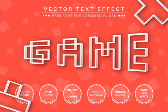 Game: A Versatile Editable Text Effect for Bold Designs
