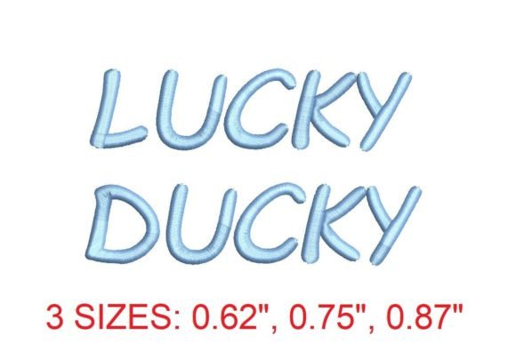 Lucky Ducky Font: Whimsical Embroidery Charm