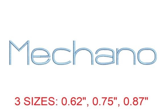 Mechano Embroidery Font: Sleek, Modern Lettering for Crafters