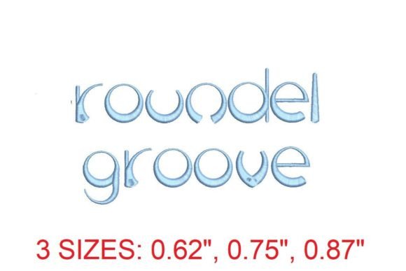 Roundel Groove Embroidery Font: A Modern Touch for Your Creations