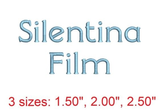 Silentina Film: Modern Embroidery Font for Stylish Projects