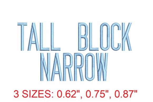 Tall Block Narrow Embroidery Font: Elevate Your Designs