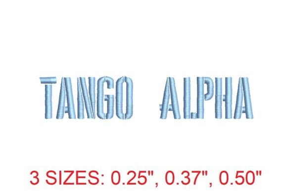 Tango Alpha Embroidery Font: Elegant Embroidery
