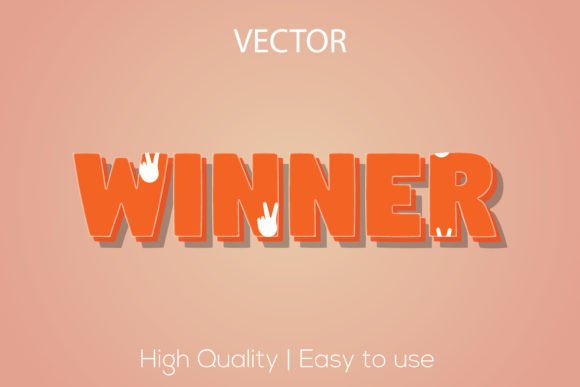 Winner: The Modern 3D Vector Text Effect for Bold Designs